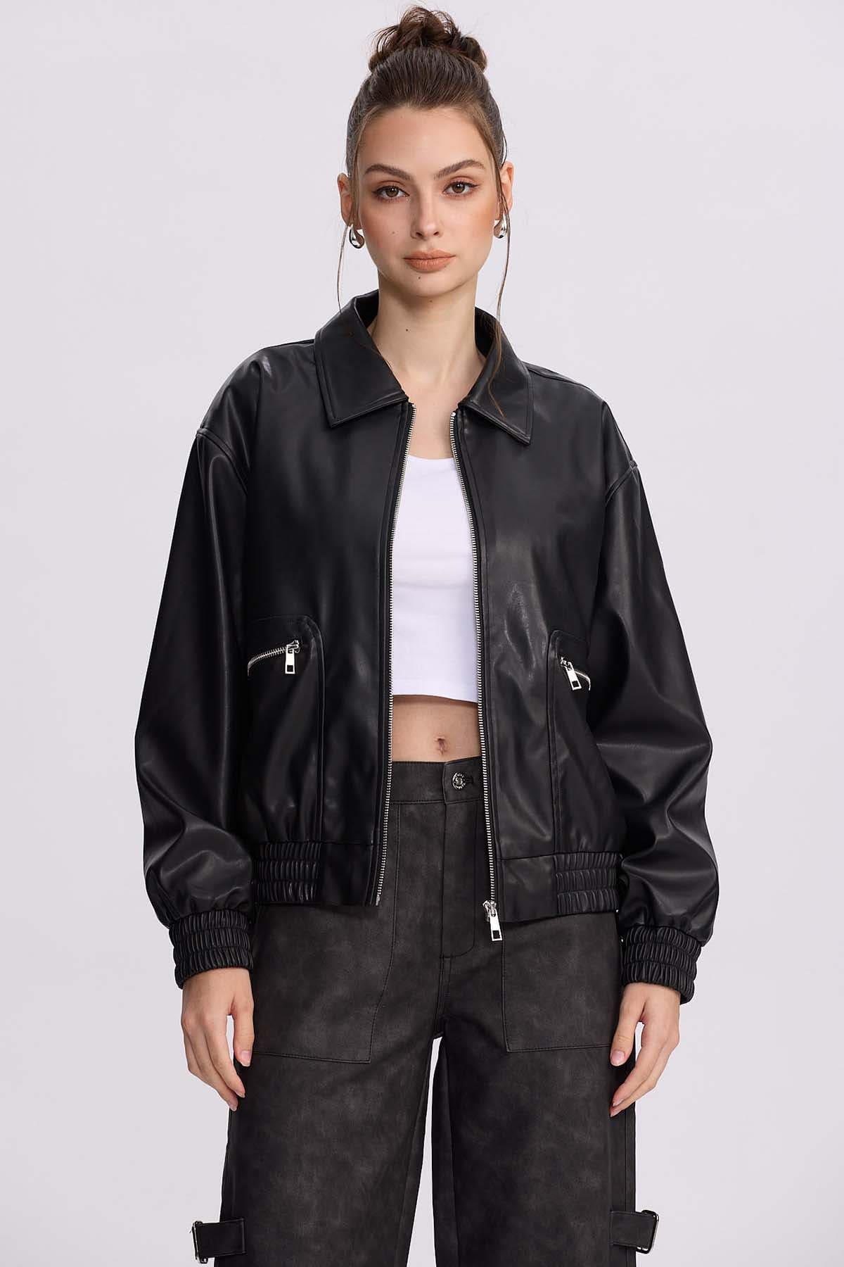 Chaqueta Mujer Bomber Negro