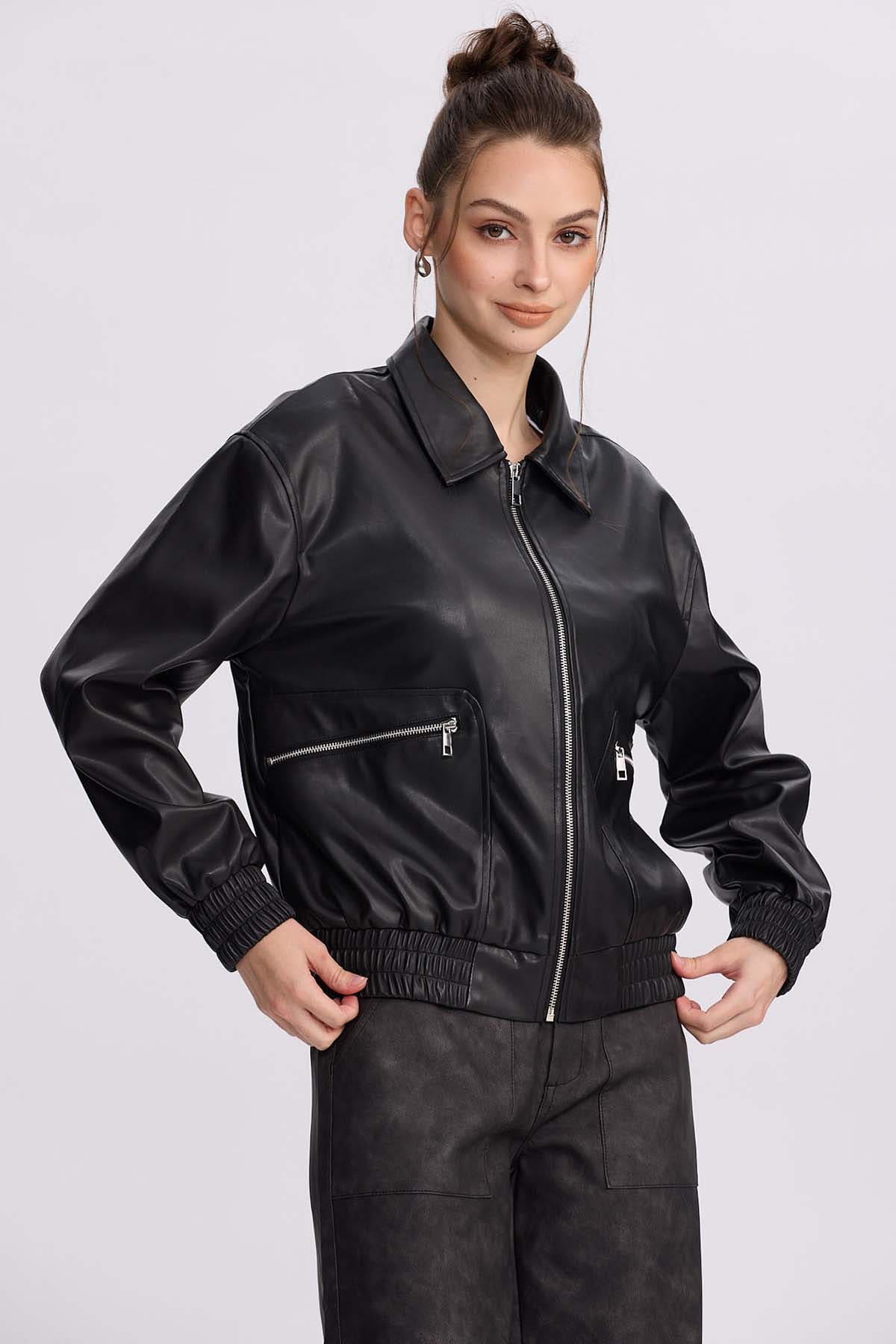 Chaqueta Mujer Bomber Negro