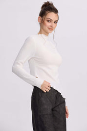Polera Mujer Asímetrica Blanco