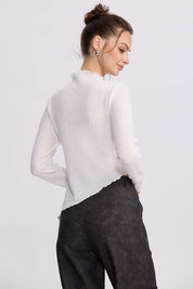 Polera Mujer Asímetrica Blanco