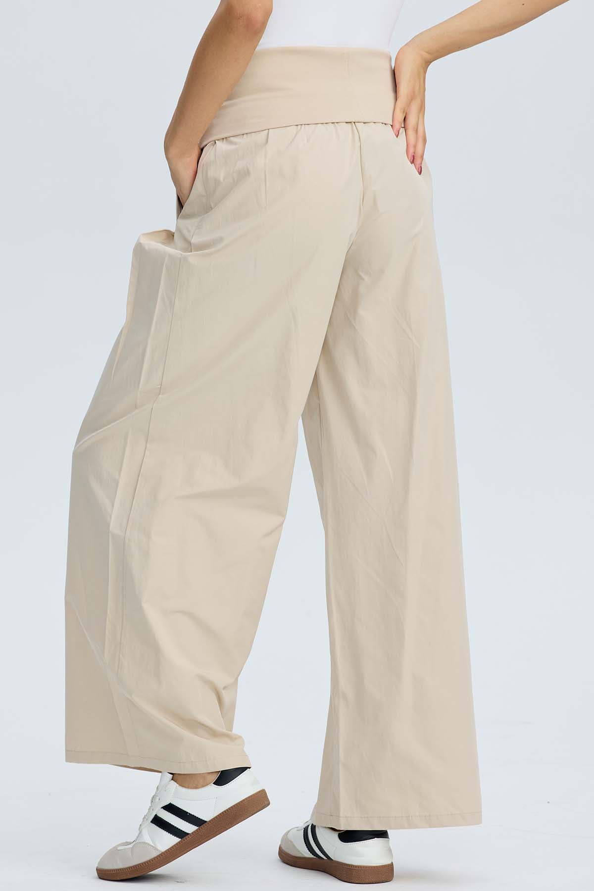 Pantalón Mujer Pretina Beige Beige / XL