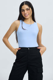 Polera Mujer Body Celeste Azul / XL
