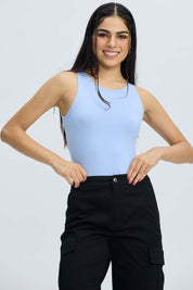 Polera Mujer Body Celeste Azul / XL