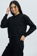 Polerón Mujer Strass Negro