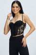 Polera Mujer Corset Negro