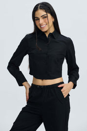 Blusa Mujer Basta Redonda Negro