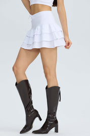 Falda Mujer Vuelos Blanco Blanco / XL