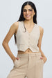 Blazer Mujer Blazer Gillette Abertura Beige Beige / XL