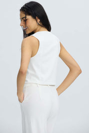 Blazer Mujer Blazer Gillette Abertura Crudo Blanco / XL