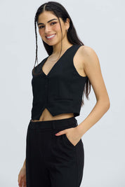 Blazer Mujer Blazer Gillette Abertura Negro Negro / XL