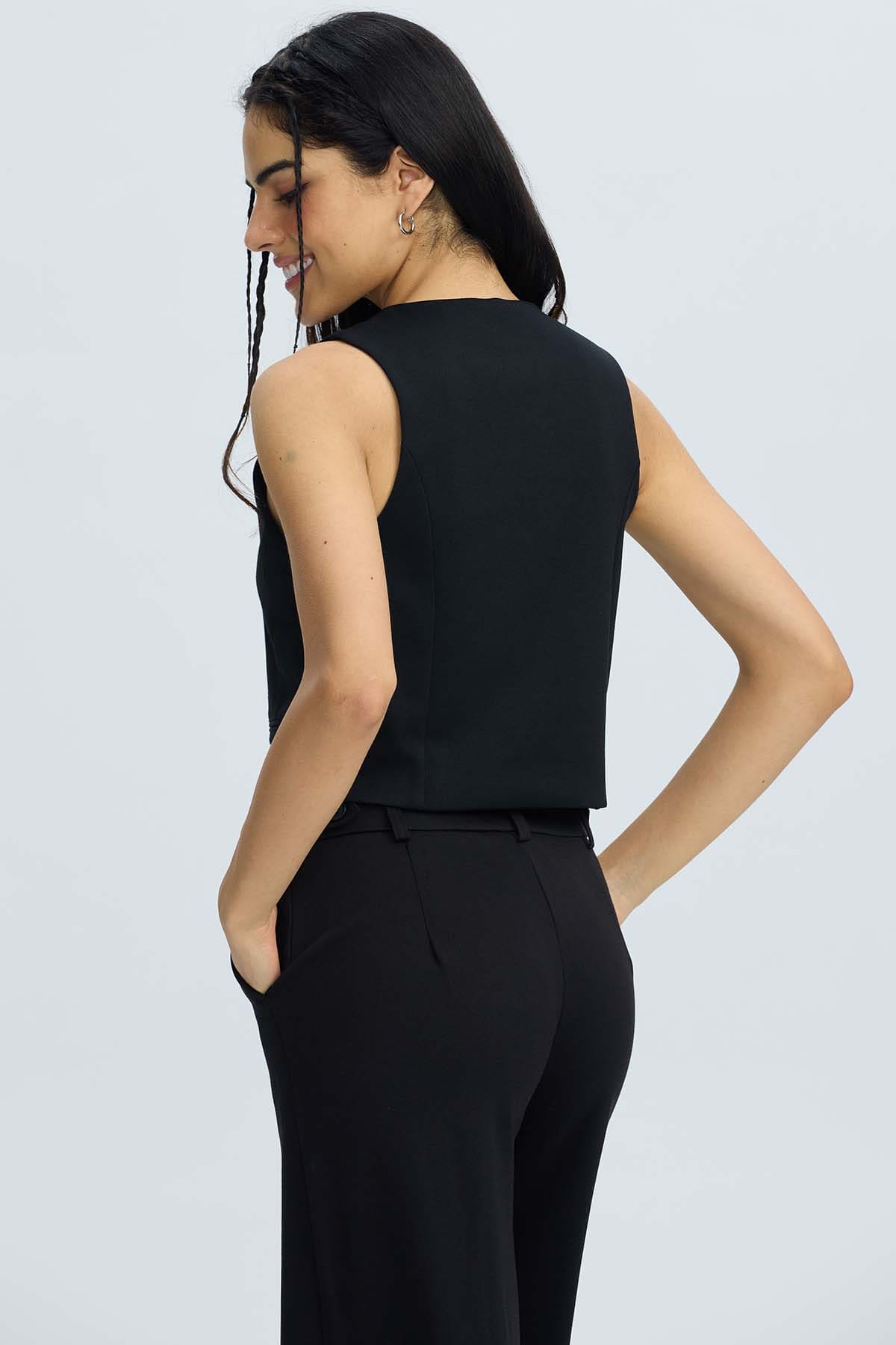 Blazer Mujer Blazer Gillette Abertura Negro Negro / XL