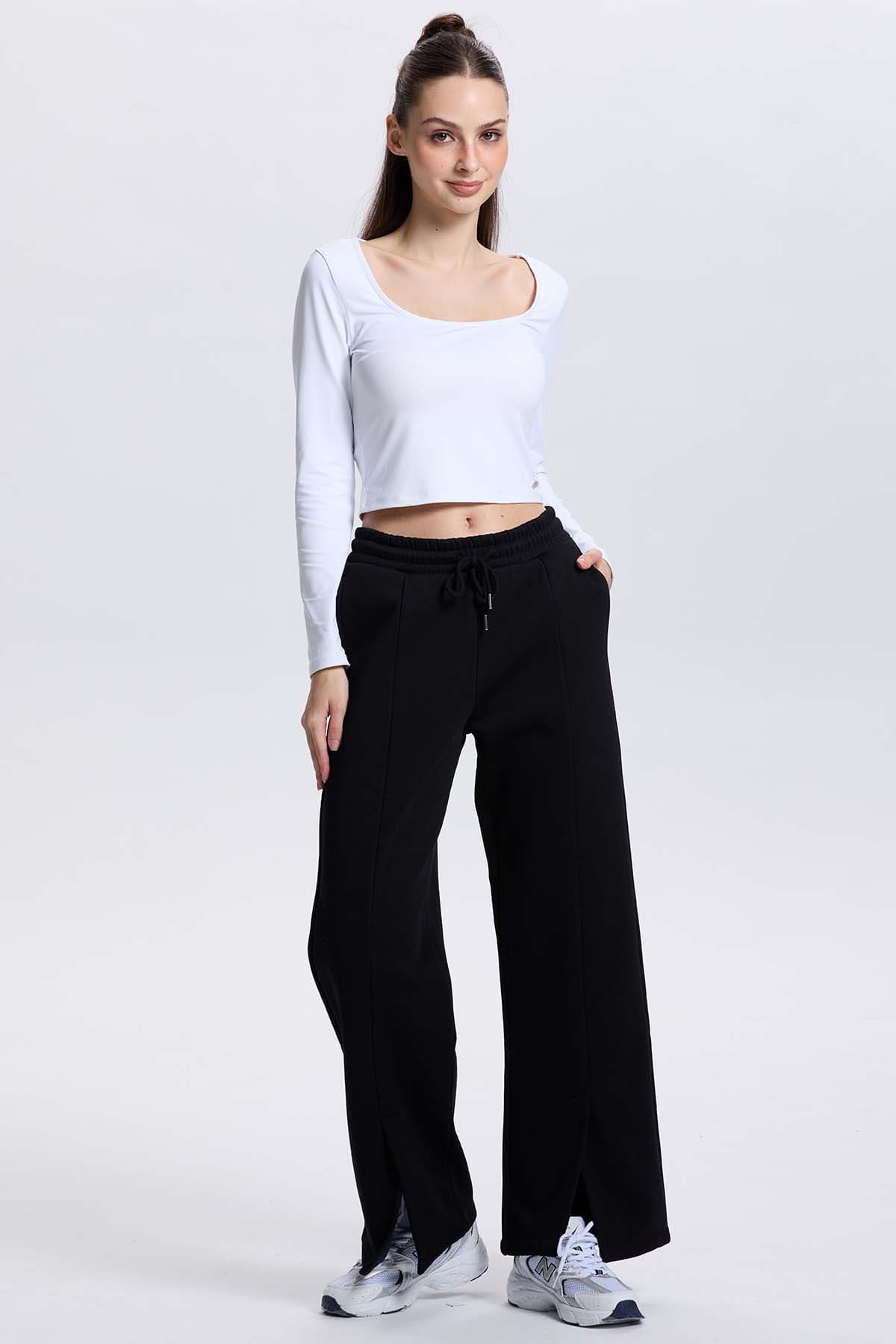 Pantalón Buzo Mujer Piping Beige