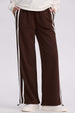 Pantalón Buzo Mujer Lineas Cafe
