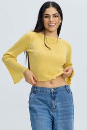 Polera Mujer Flare Amarillo Amarillo / XL