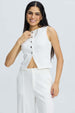 Blazer Mujer Gillette Botones Crudo Blanco / XL