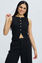 Blazer Mujer Gillette Botones Negro Negro / XL