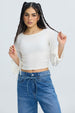 Polera Mujer Tiras Crudo Blanco / XL