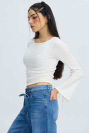 Polera Mujer Tiras Crudo Blanco / XL