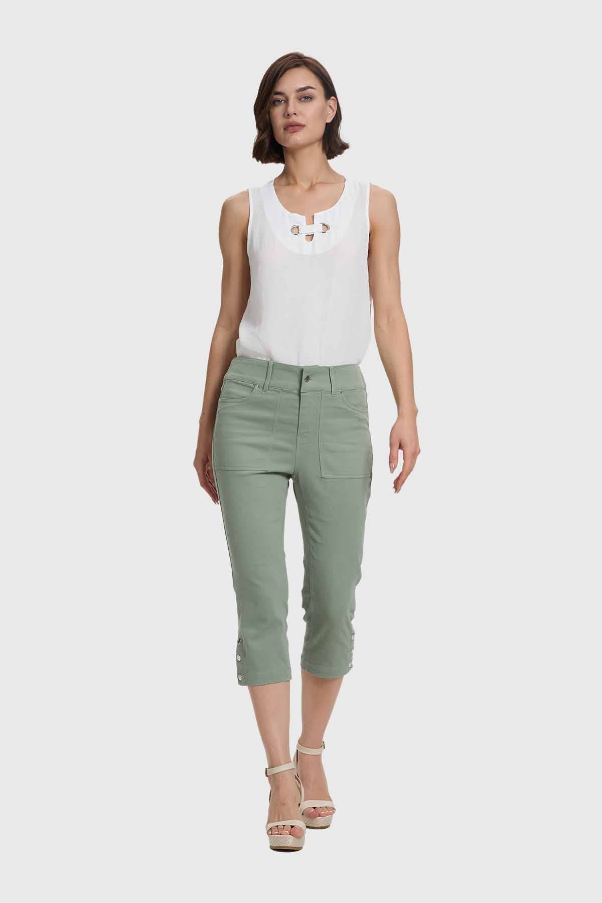 Pantalón Mujer Bolsillo Cargo Verde