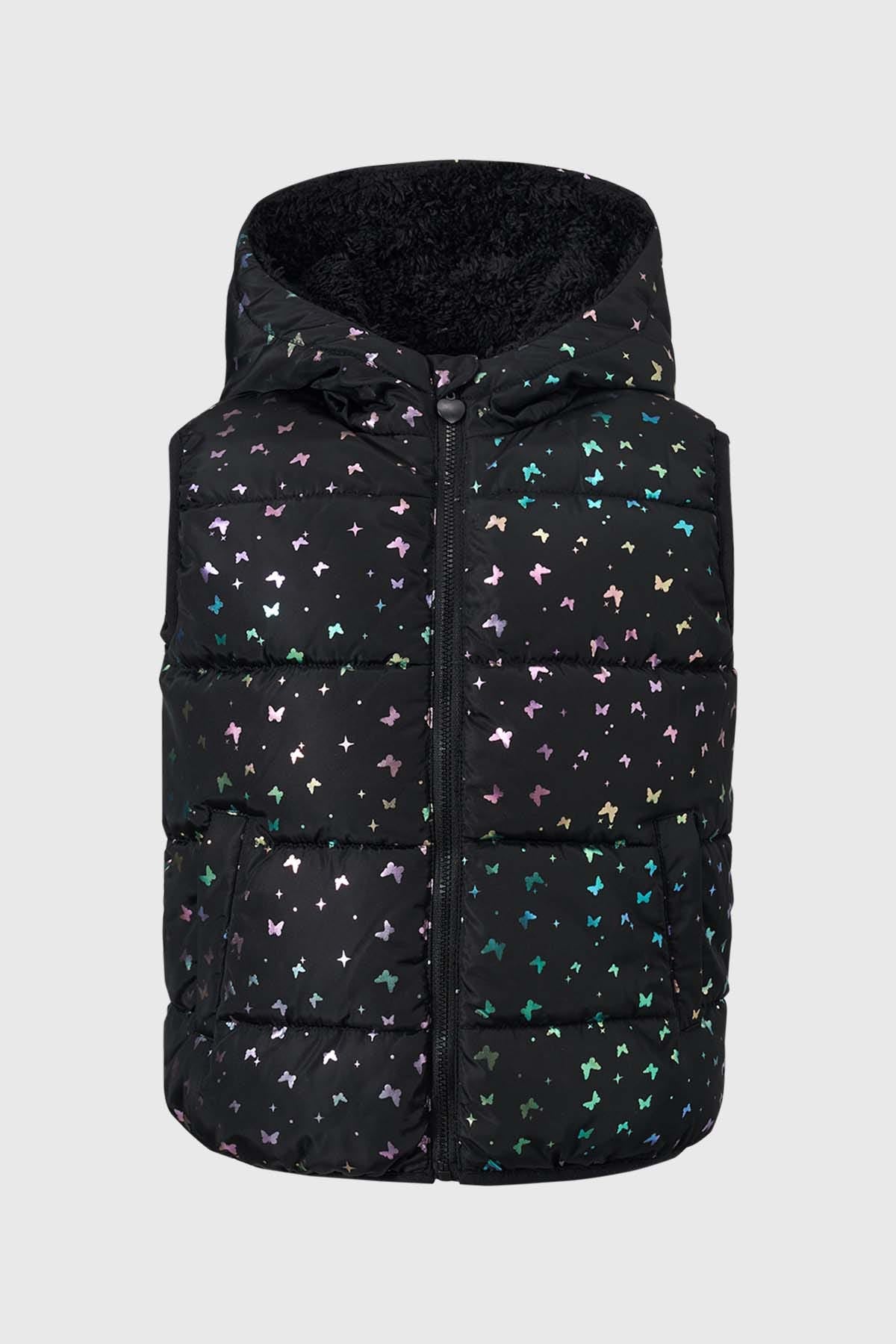 Parka Niña Con Negro