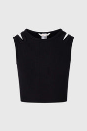 POLERA NIÑA ABERTURA HOMBRO NEGRO