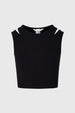 Polera Niña Abertura Hombro Negro