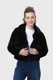Polar Mujer Tipo Chaqueta Negro