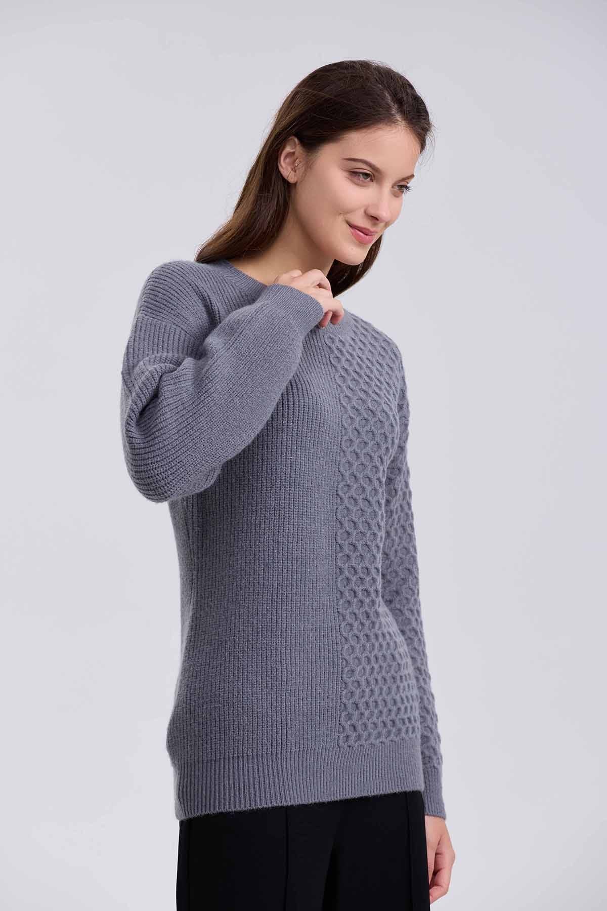 Sweater Mujer Mitad Gris