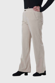 Pantalón Mujer Recto Beige