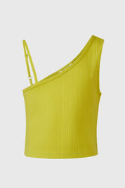 Polera Niña Un Hombro Pistacho