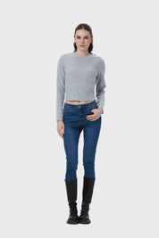Sweater Mujer Detalle Gris