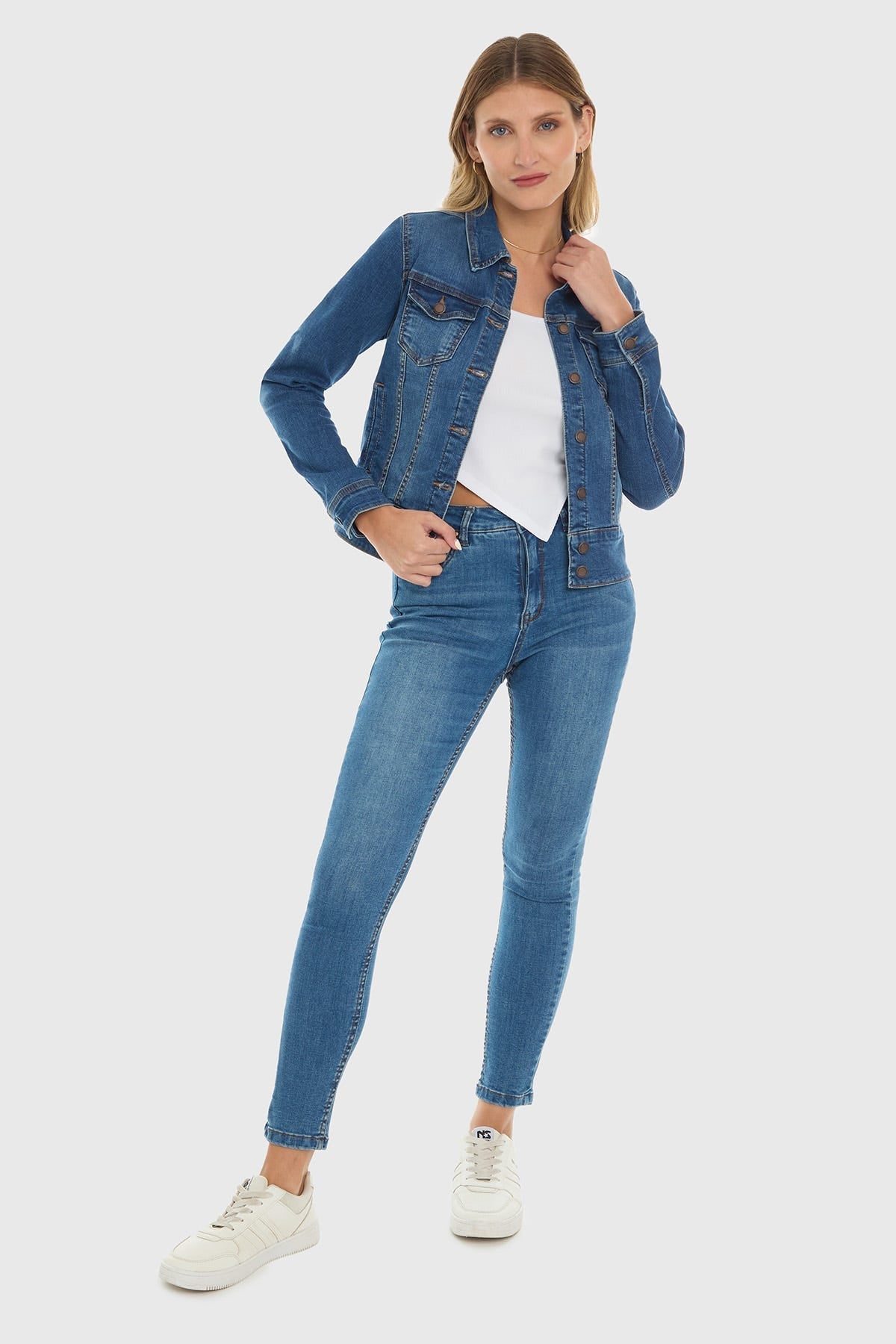 Chaqueta Mujer Clásica Azul