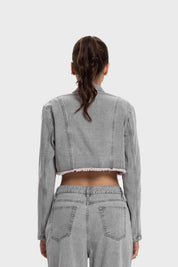 Chaqueta Mujer Cropped Gris