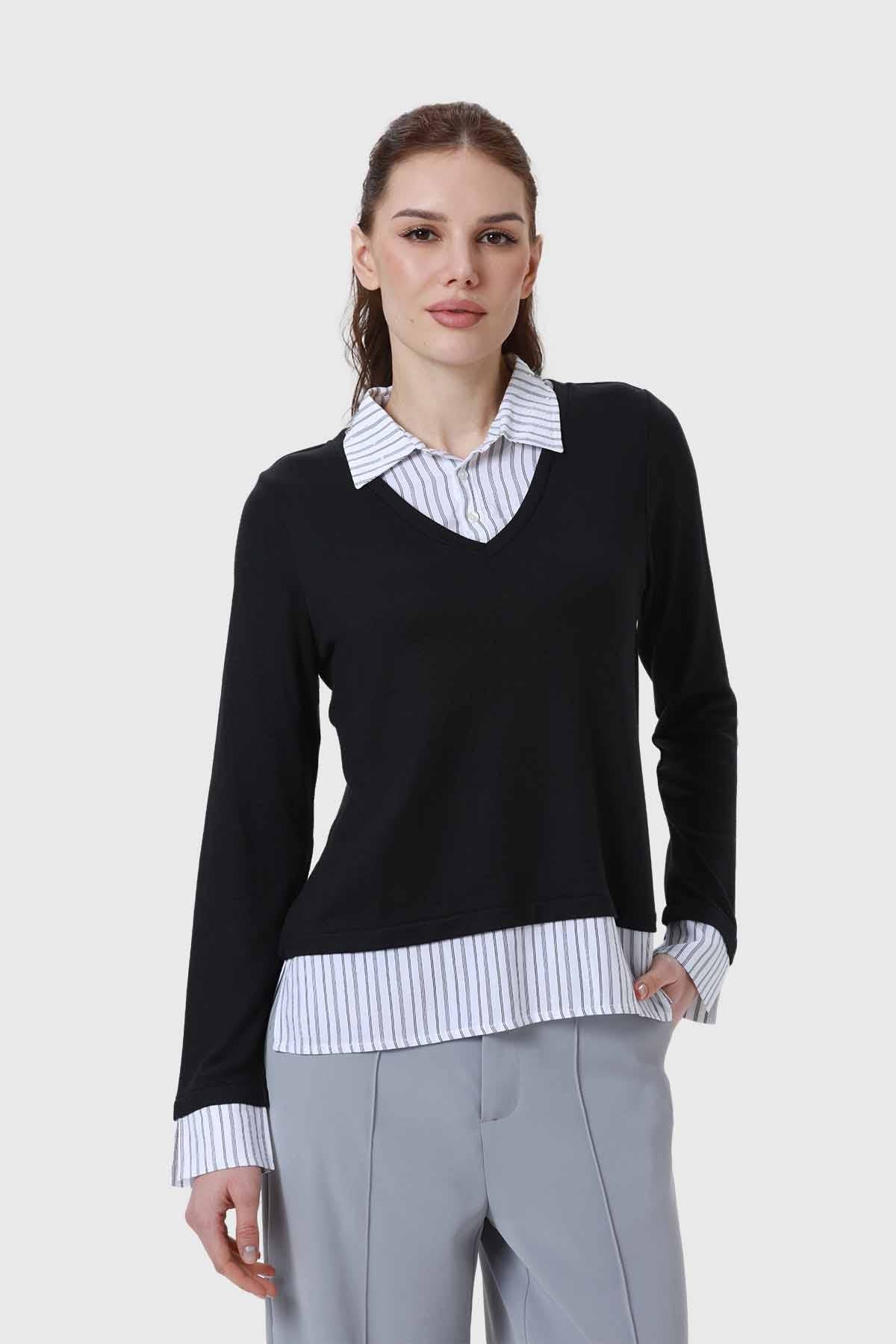 Sweater Mujer Blusa Negro
