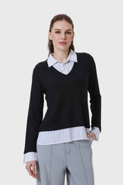 Sweater Mujer Blusa Negro