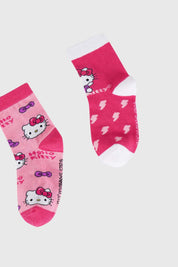 Calcetín De Vestir Niña Hello Kitty Rosado