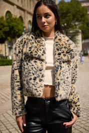 Chaqueta Mujer Peludo Café