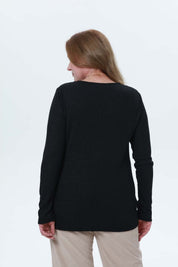 Polera Mujer Tejida Negro