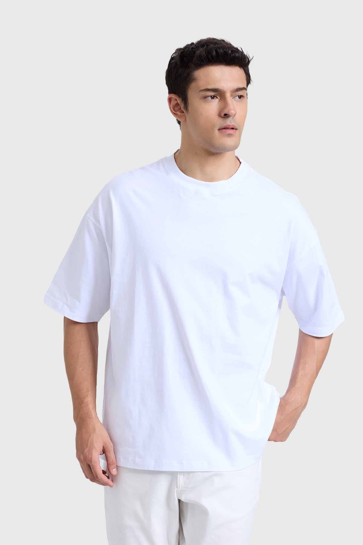 Polera Hombre Oversize Blanco – Fashion´s Park