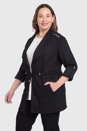 Chaqueta Mujer Recogido Negro