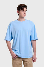 Polera Hombre Loose Fit Celeste