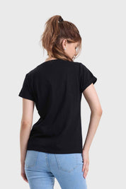 Polera Mujer Gráfica Roll Up Negro