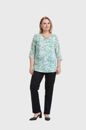 Blusa Mujer Cuello V Verde
