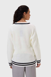 Sweater Mujer Abierto Blanco