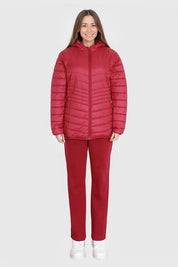 Parka Mujer Con Chiporro Guinda