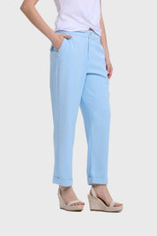 Pantalón Mujer Sastrero Celeste