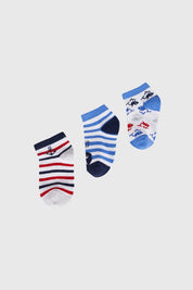 Calceta Deportiva Niño Tripack Celeste