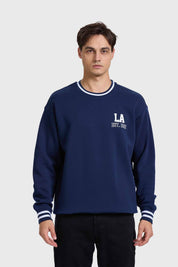 POLERÓN HOMBRE PRINT COLLEGE AZUL