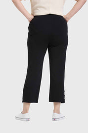 Pantalón Buzo Mujer Detalle Ojetillo Negro
