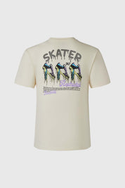 Polera Niño Print Oversize Crudo